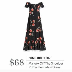 *Stunning* Off the Shoulder Ruffle Hem Maxi Dress